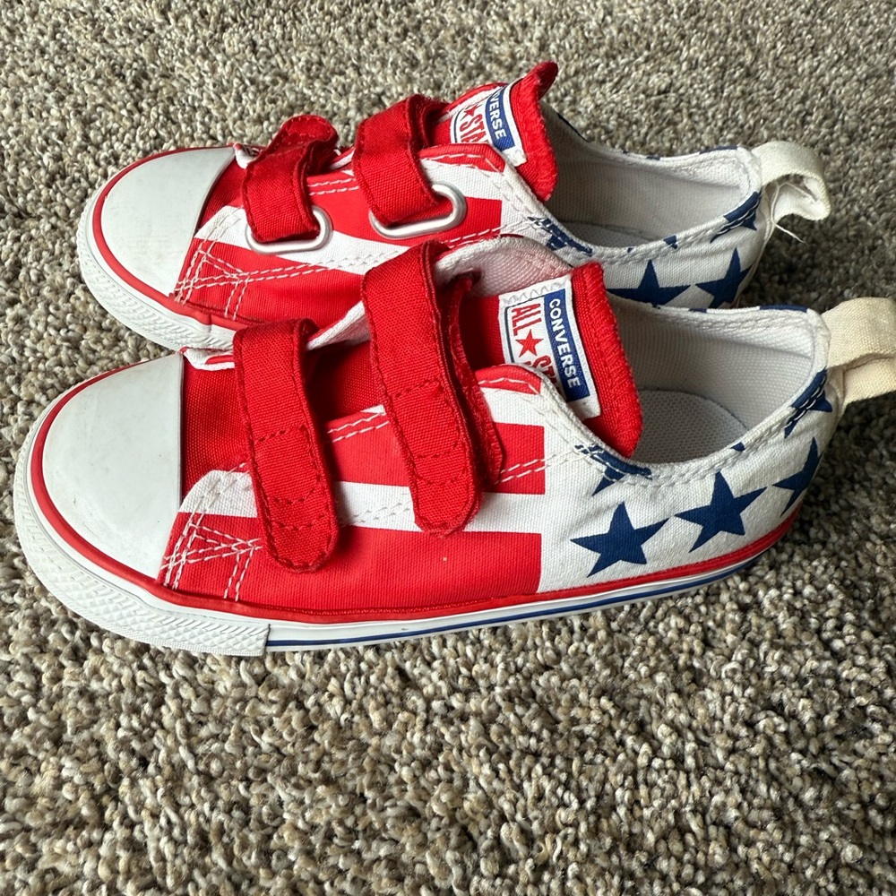 Converse Kids Red, White and Blue Canvas Shoes